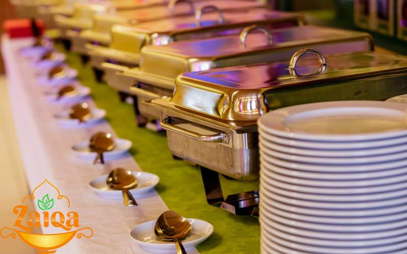 A beautiful spread of Zaiqa's Indian catering dishes